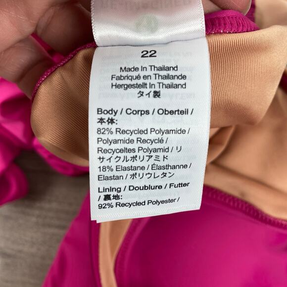 J.Crew Magenta Orchid Ruched V Neck One Piece Swimsuit Sz.22W NWT - Picture 7 of 11